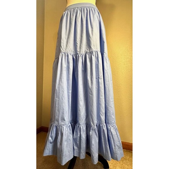 Abercrombie Womens Maxi Skirt Blue XS Gypsy Western Peasant Style Cottagecore - Picture 5 of 12